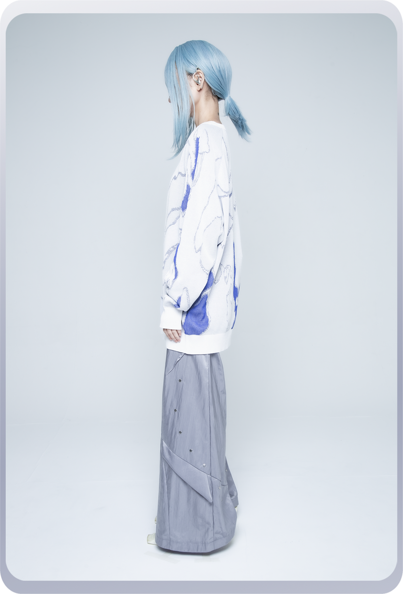 ジャガードセーター chloma クロマ 服 ニット chloma クロマ 22aw バイオニックマシーンジャガードセーター ニット