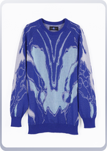 画像をギャラリービューアに読み込む, "Bionic Aurora" ジャガードセーター / ブルー