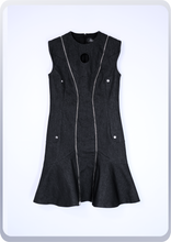 画像をギャラリービューアに読み込む, "パラレル" デニム ドレス / ブラック