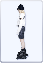 画像をギャラリービューアに読み込む, トランスフォーム ロングパイルトップス / ホワイト×ブラック