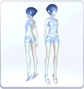[VRoid Texture] chloma+miq 'Corallite' swimwear