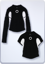 画像をギャラリービューアに読み込む, トランスフォーム ロングパイルトップス / ブラック×ホワイト