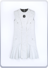 画像をギャラリービューアに読み込む, "パラレル" デニム ドレス / ホワイト