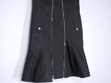 画像をギャラリービューアに読み込む, "パラレル" デニム ドレス / ブラック