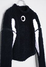 画像をギャラリービューアに読み込む, トランスフォーム ロングパイルトップス / ブラック×ホワイト