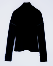 画像をギャラリービューアに読み込む, "MESSAGE"エンブロイダリー ハイネックT / ブラック