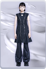 画像をギャラリービューアに読み込む, "パラレル" デニム ドレス / ブラック