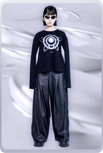 画像をギャラリービューアに読み込む, "QUANTUM FOAM" ロングT / ブラック×ライトブルー