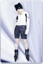 画像をギャラリービューアに読み込む, トランスフォーム ロングパイルトップス / ホワイト×ブラック