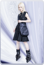 画像をギャラリービューアに読み込む, "パラレル" デニム ドレス / ブラック