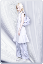 画像をギャラリービューアに読み込む, "パラレル" デニム ドレス / ホワイト