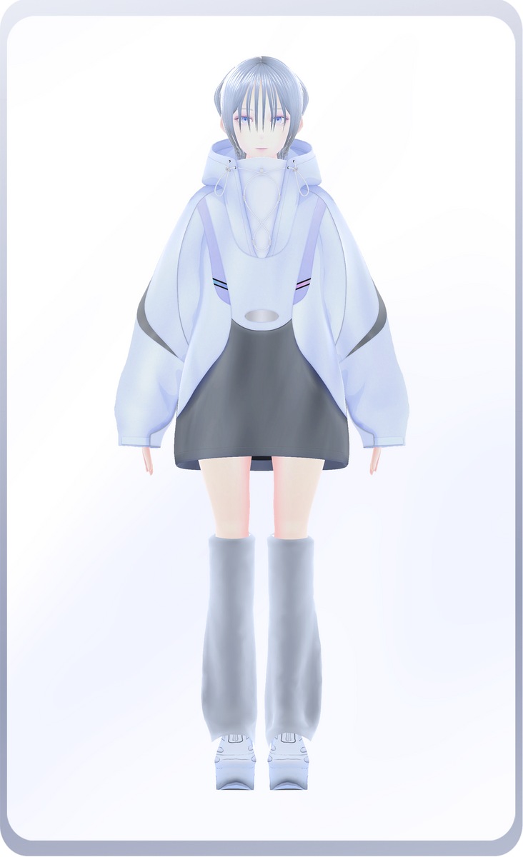 3Dmodel] Y2K ANORAK: cord model / paleblue – chloma - official web