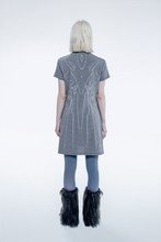 画像をギャラリービューアに読み込む, [先行受注 前金30%] Bionic Synapse Jacquard Knit Dress / silver mist (gray×white)