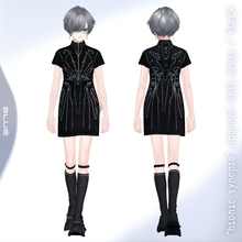 画像をギャラリービューアに読み込む, [3Dmodel]&quot;Bionic Synapse&quot; Jacquard knit dress / black