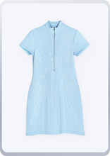 画像をギャラリービューアに読み込む, [先行受注 前金30%] Bionic Synapse Jacquard Knit Dress / clinical signal (lightblue×white)