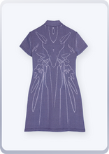 画像をギャラリービューアに読み込む, [先行受注 前金100%] Bionic Synapse Jacquard Knit Dress / neural bloom (navy×pink)