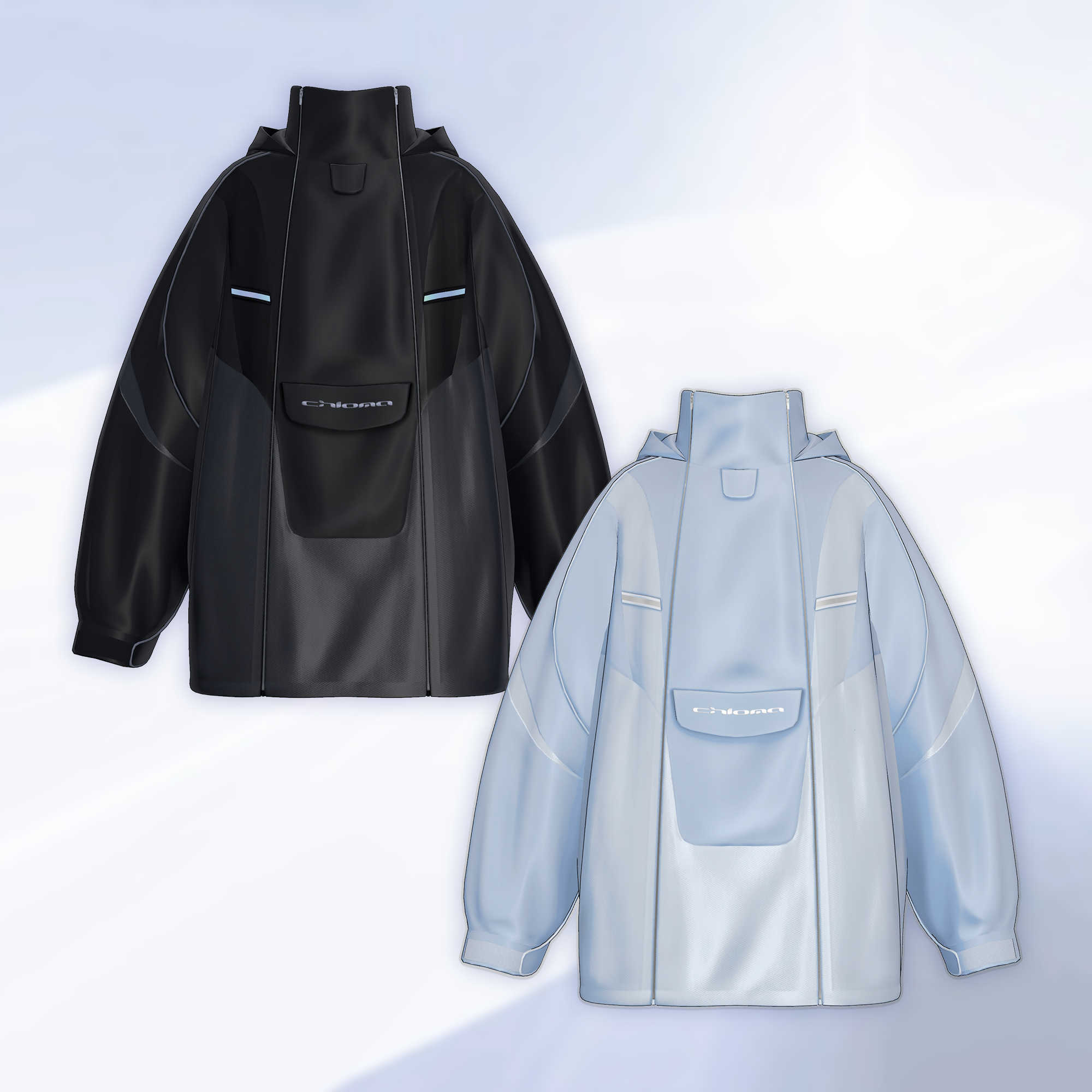 ジャケット・アウター chloma y2k anorak 3Dmodel] Y2Kｱﾉﾗｯｸ :division model /2色ｾｯﾄ – chloma