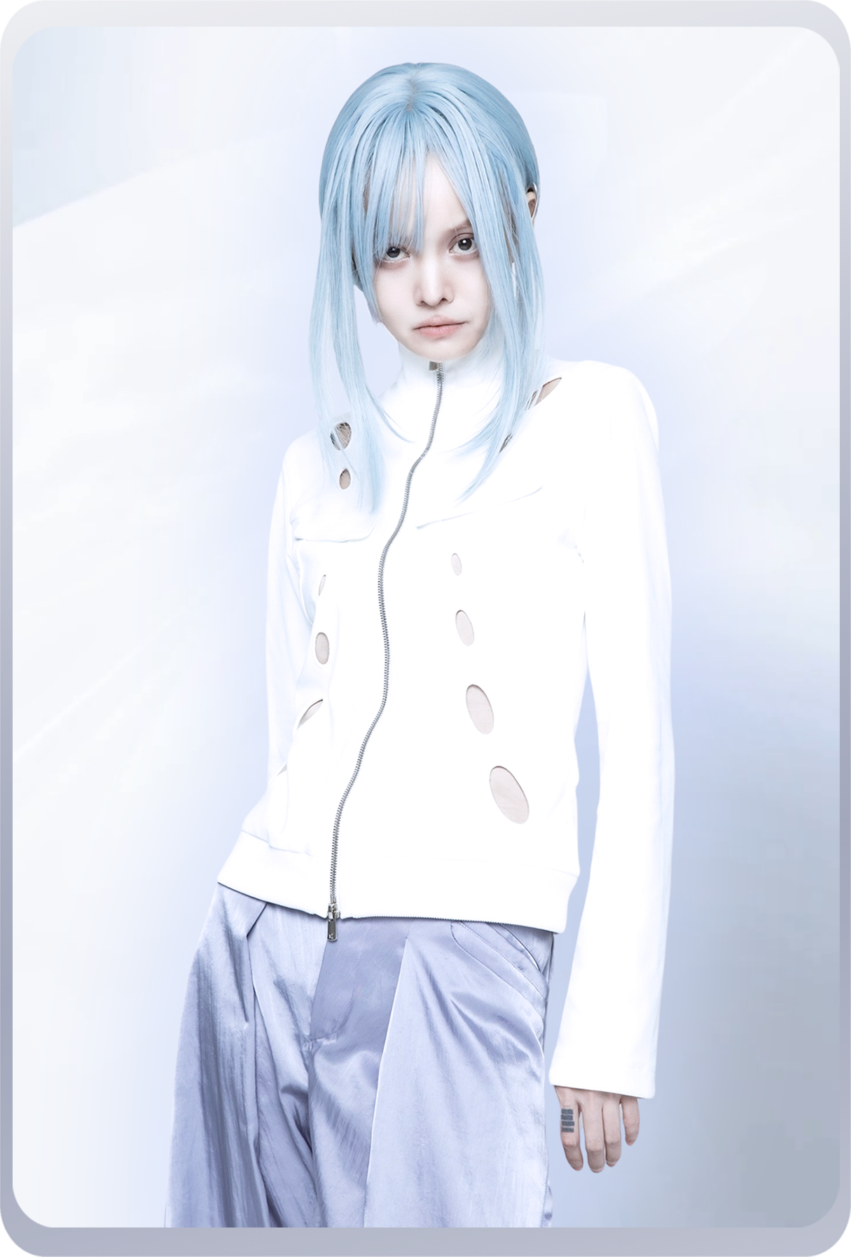 EMODA ホワイト ジップアップジャケット EMODA ホワイト ジップ EMODA ホワイト ジップアップジャケット EMODA ホワイト ジップ