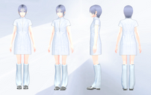 画像をギャラリービューアに読み込む, [3Dmodel]&quot;Bionic Synapse&quot; Jacquard knit dress / light gray