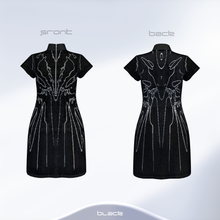 画像をギャラリービューアに読み込む, [3Dmodel]&quot;Bionic Synapse&quot; Jacquard knit dress / black