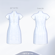 画像をギャラリービューアに読み込む, [3Dmodel]&quot;Bionic Synapse&quot; Jacquard knit dress / light gray