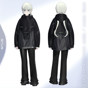 [3Dmodel]Y2K Anorak :division model / cerulean