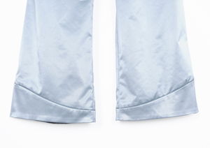 フルイドメタルイージーパンツ / セルリアンシルバー – chloma - official web store フルイドメタルイージーパンツ / セルリアンシルバー – chloma - official web store