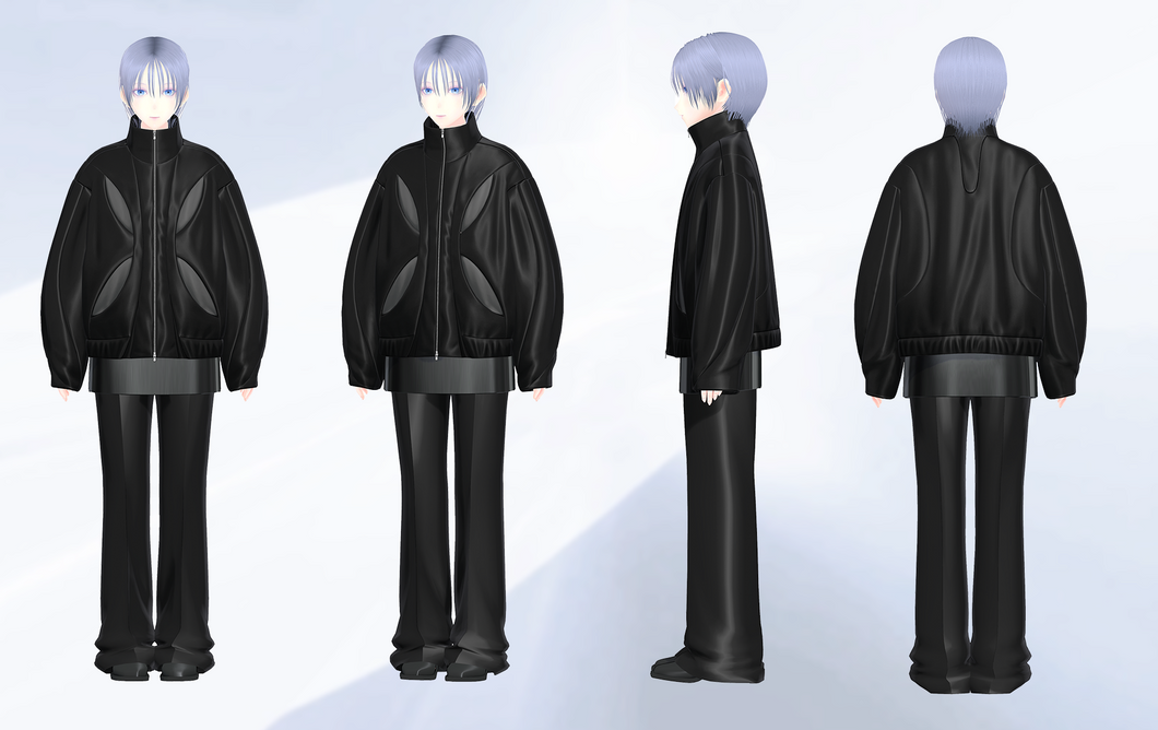 [3Dmodel]The Earth Jacket & Jacket dress/ luster black
