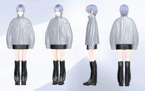 [3Dmodel]The Earth Jacket ＆ Jacket dress / gray