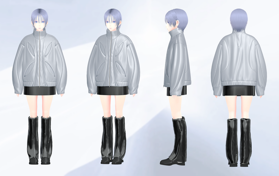 [3Dmodel]The Earth Jacket ＆ Jacket dress / gray