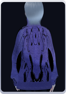 [3Dmodel] ''BIONIC MACHINE" JACQUARD SWEATER / purple