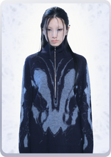 画像をギャラリービューアに読み込む, [先行受注 前金100%] Bionic Aurora High Neck Sweater / night current (navy)