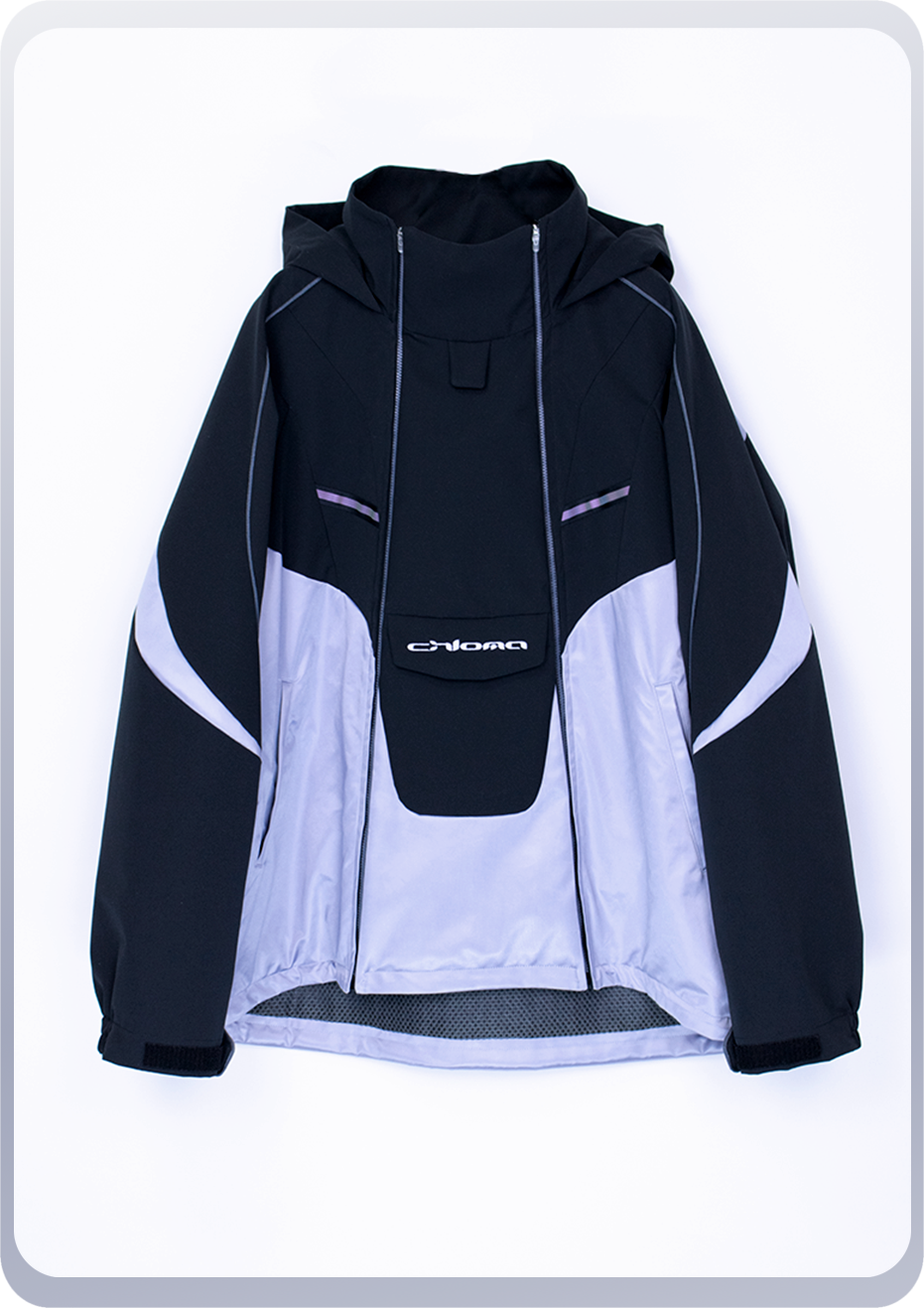 Y2Kアノラック :divisionモデル / ブラック×リキッドパープル – chloma - official web Y2Kアノラック :divisionモデル / ブラック×リキッドパープル – chloma - official web