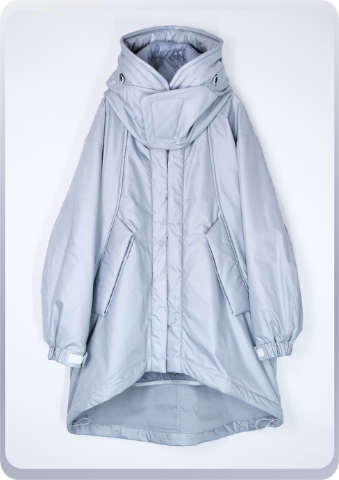 [RESTOCK] ｼｪﾙﾀｰｺｰﾄ:long model / ｼﾙﾊﾞｰ×ﾍｲｽﾞ
