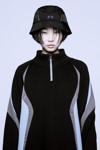[先行受注 前金30%] ｾﾙﾗｰﾆｯﾄ ﾊｲﾈｯｸﾌﾟﾙｵｰﾊﾞｰ"gene" / ﾌﾞﾗｯｸ×ｱｸｱ×ｽﾁｰﾙｸﾞﾚｲ