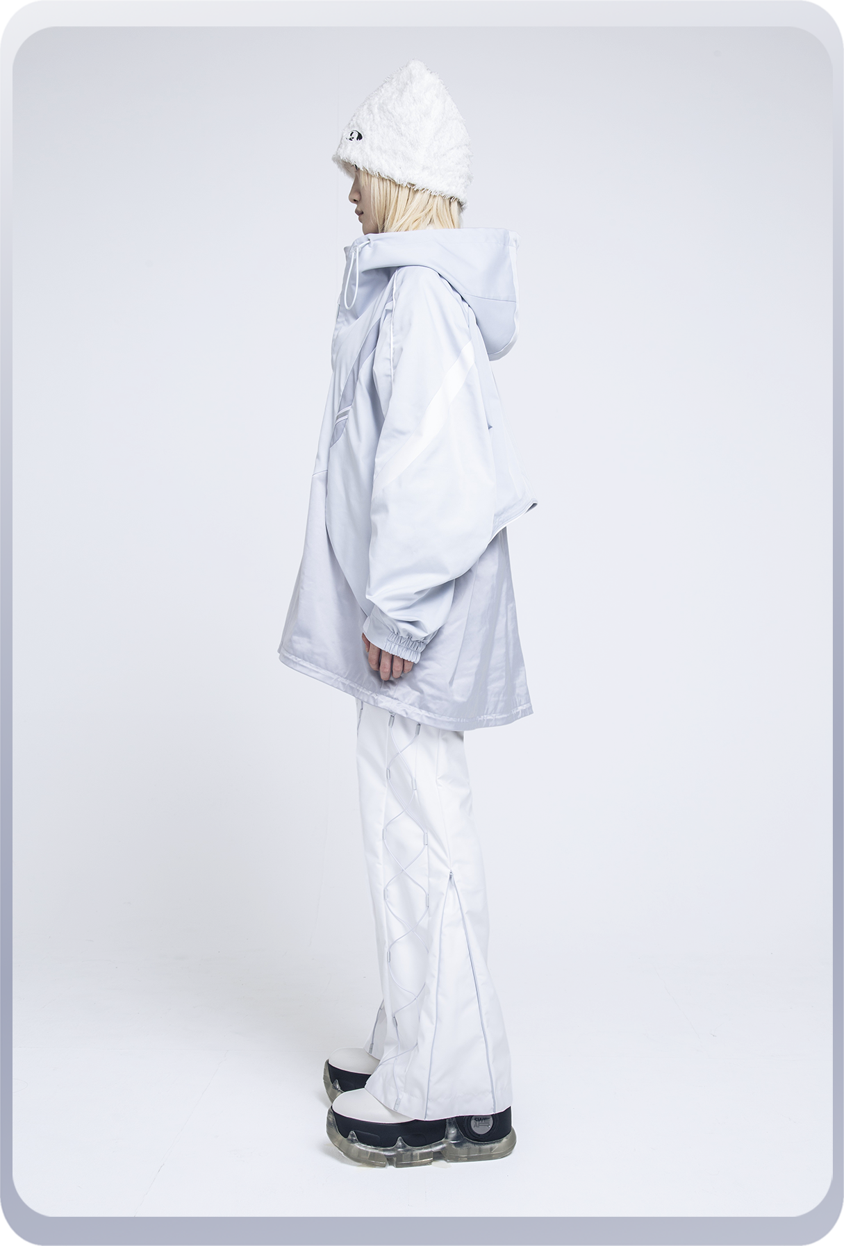 Y2Kアノラック:cord model / ライトグレー×アクアシルバー – chloma - official web store Y2Kアノラック:cord model / ライトグレー×アクアシルバー – chloma - official web store