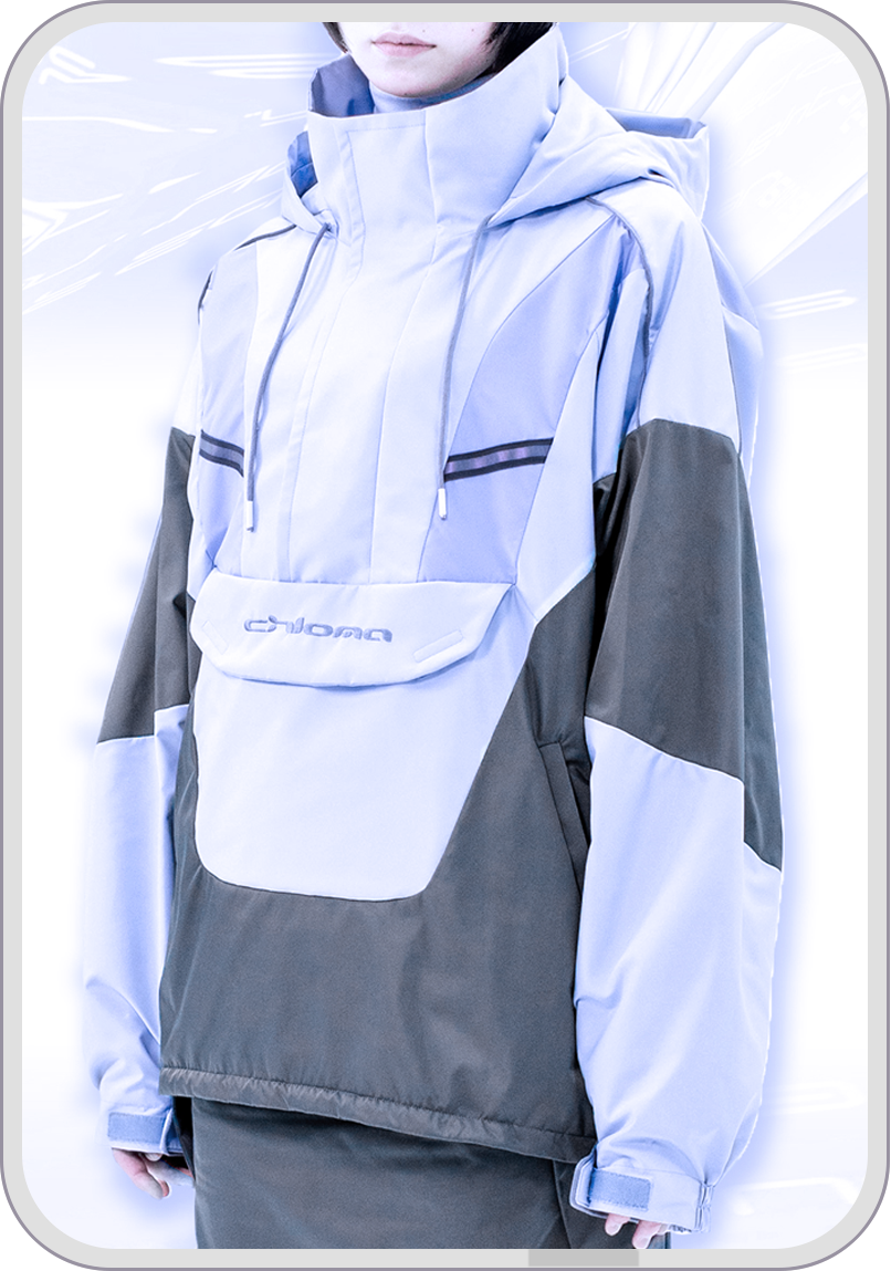 chloma Y2Kアノラックパーカー Y2K ANORAK / paleblue×steelgray – chloma - official web store