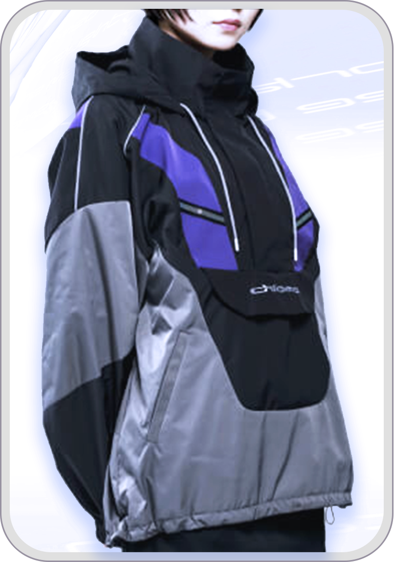 chloma Y2Kアノラックパーカー Y2K ANORAK / black×steelgray – chloma - official web store