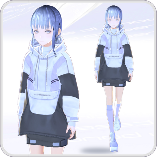 [VRoid Texture] Y2K Anorak for VR /ver. Parka