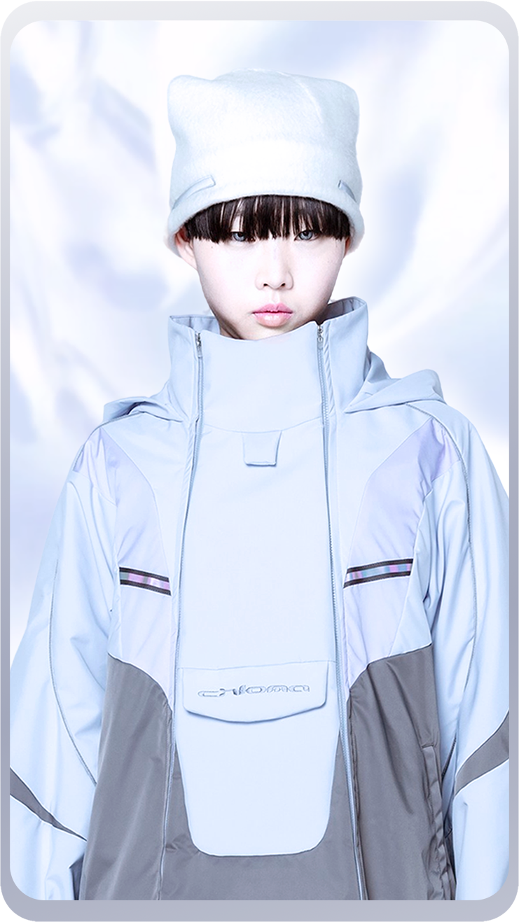 大人気新作 FURRY REFLECT クロマ chloma CAP ホワイト white ニット