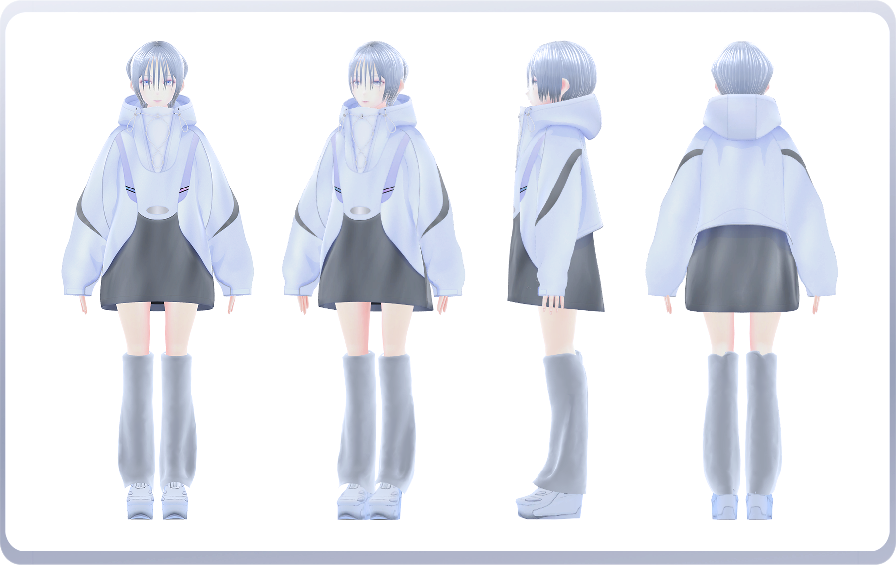 3Dmodel] Y2K ANORAK: cord model / paleblue – chloma - official web