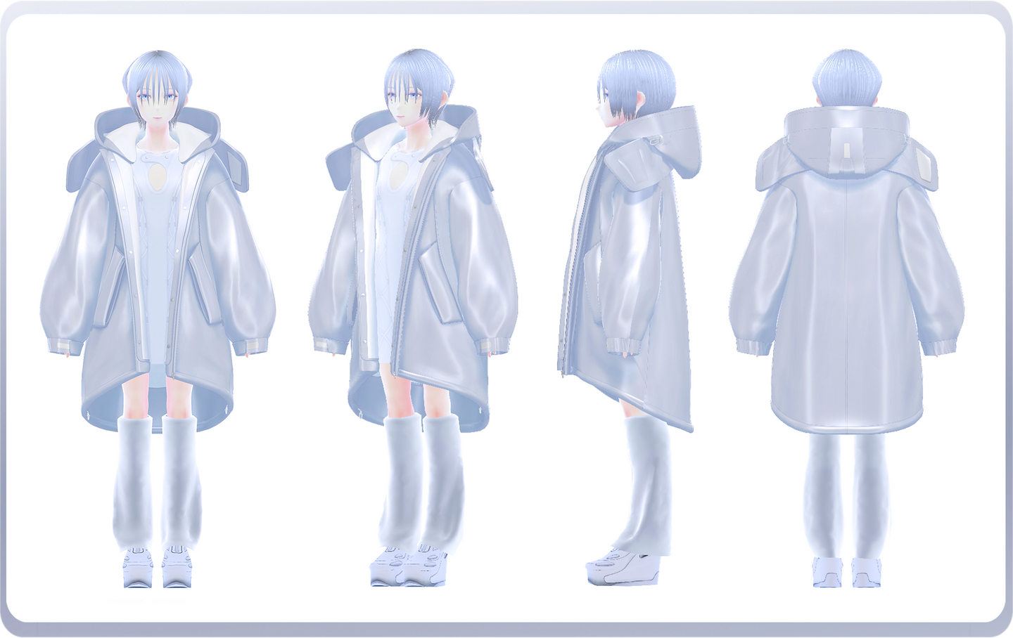 [3Dmodel] Shelter Coat / aqua silver