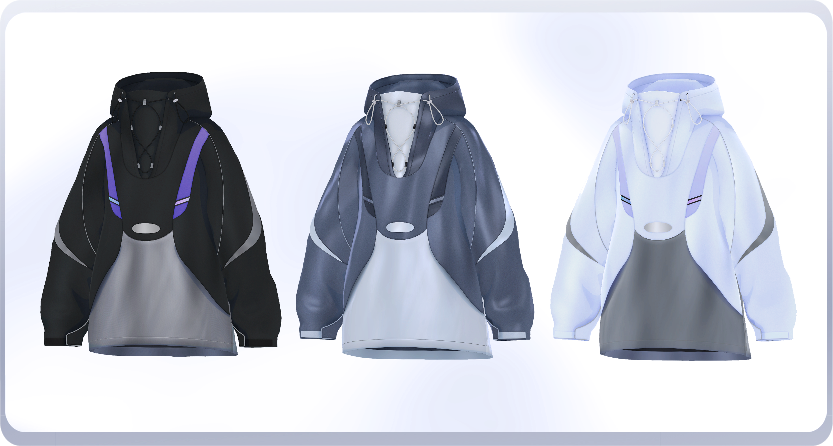 3Dmodel] Y2K ANORAK: cord model / Set of 3 colors – chloma