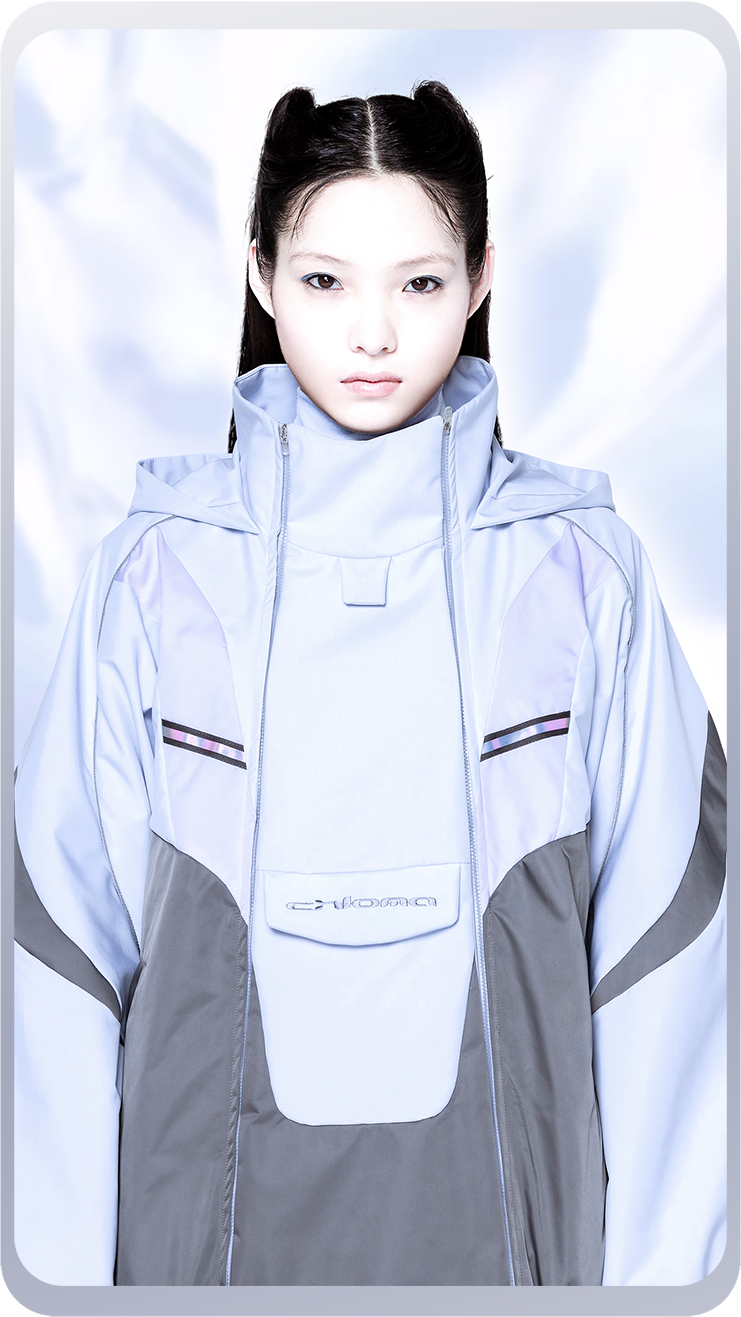 Y2Kアノラック :divisionモデル / ペールブルー×スチールグレイ – chloma - official web Y2Kアノラック :divisionモデル / ペールブルー×スチールグレイ – chloma - official web